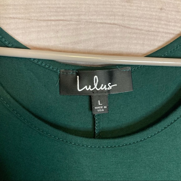 Lulu’s Charmed Life Forest Green Long Sleeve Asymmetrical Maxi Dress - Picture 10 of 11